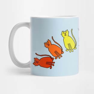 Cute Cats Rainbow Mug